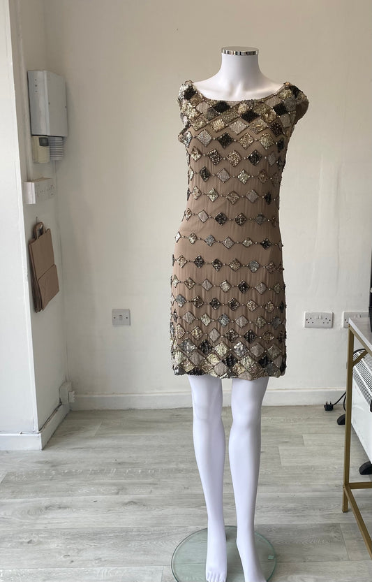 Alice and Olivia Beaded Loose Fit Dress Size 8-12