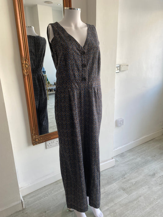 Thought Printed Linen Jumpsuit Size  12
