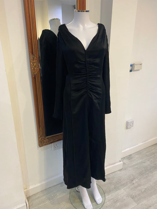 Zara Black Long Dress Size XS 8 New with Tags RRP £149