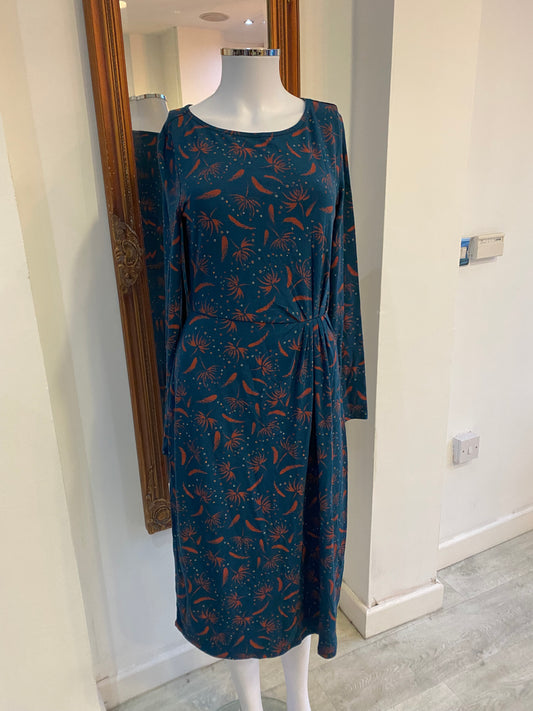 Seasalt Navy Patterned Dress Size 10