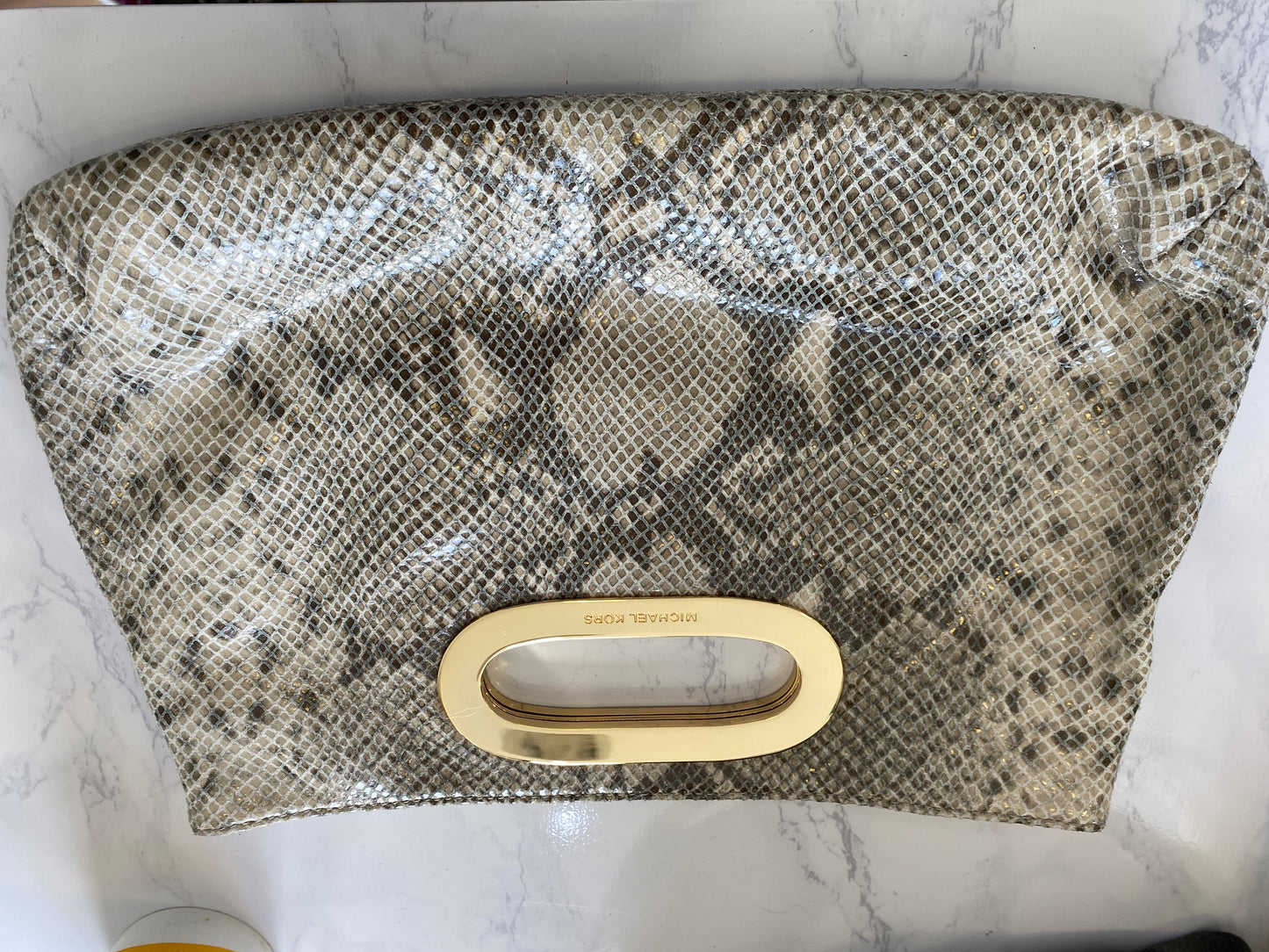 Michael Kors Snake Clutch Bag with Dust Bag