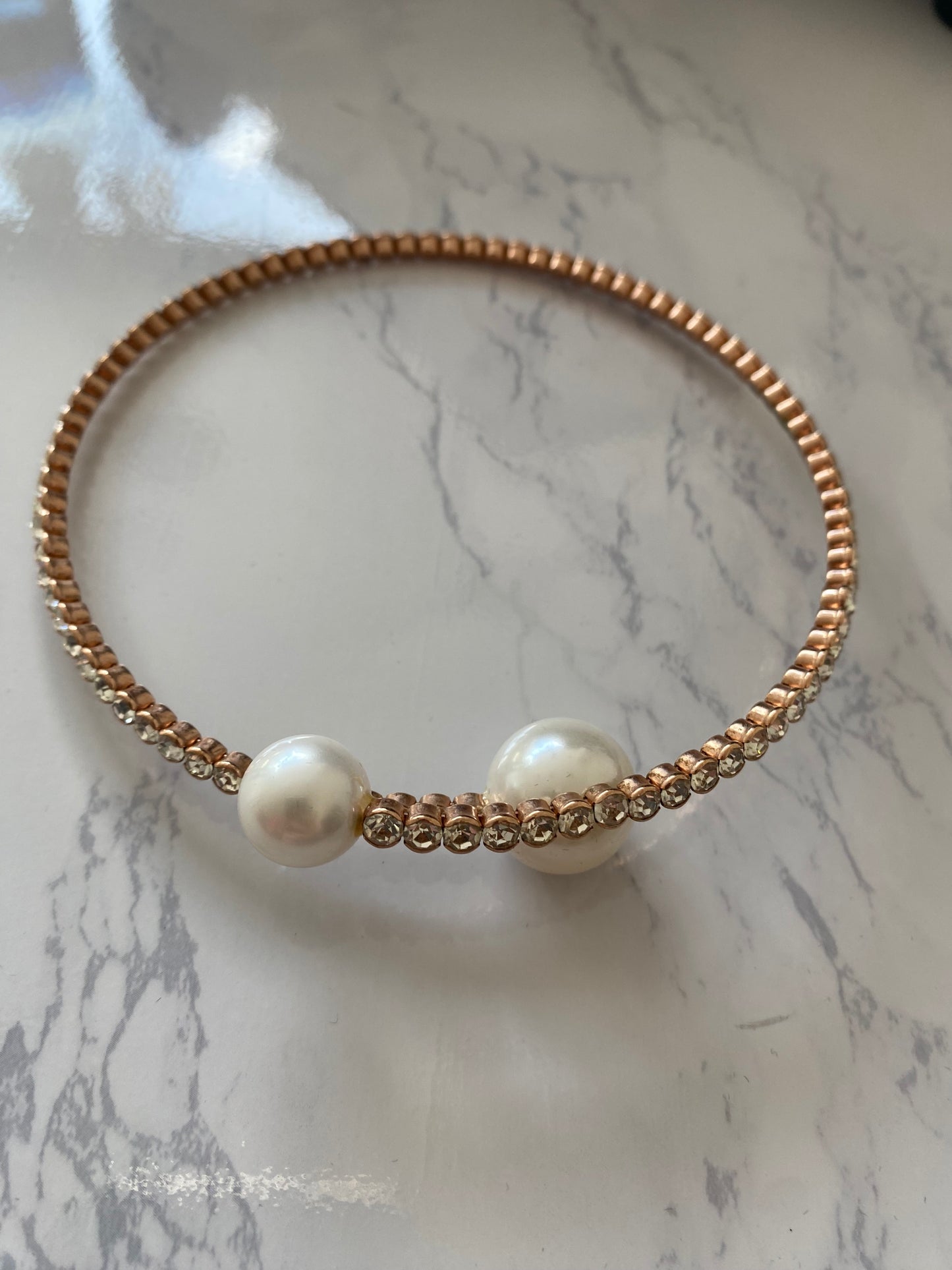 Diamante Choker with Pearls