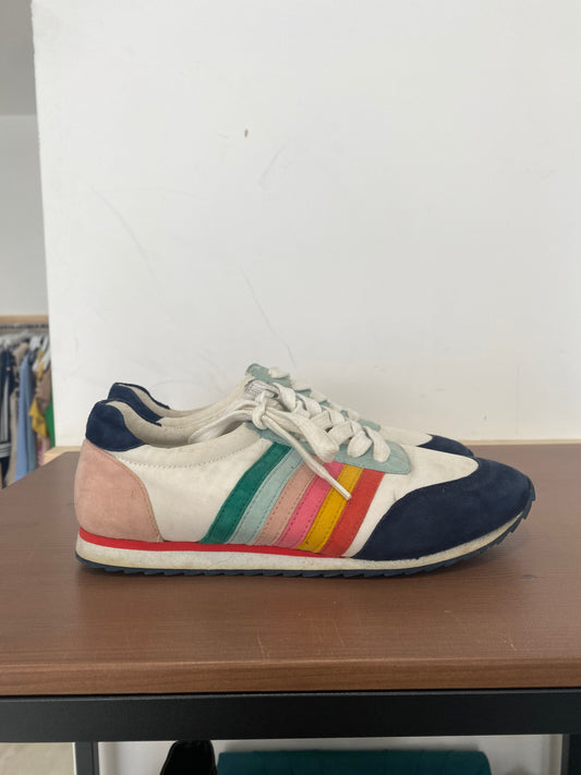 Boden Rainbow Stripe Trainers Size 4