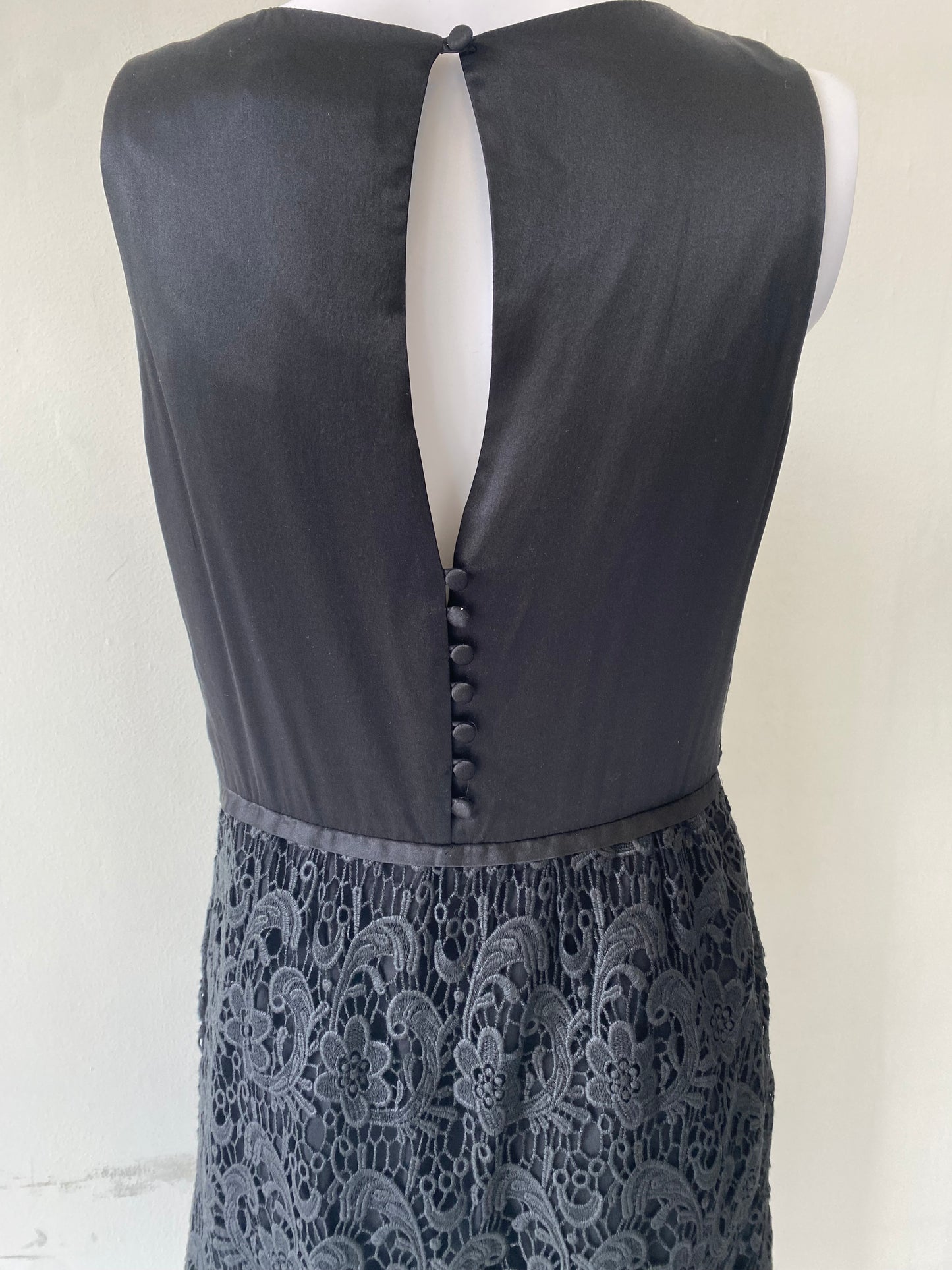 Mint Velvet Black Lace Dress Size 10