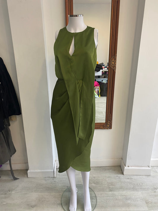 Ted Baker Green Spot Print Dress Size 6