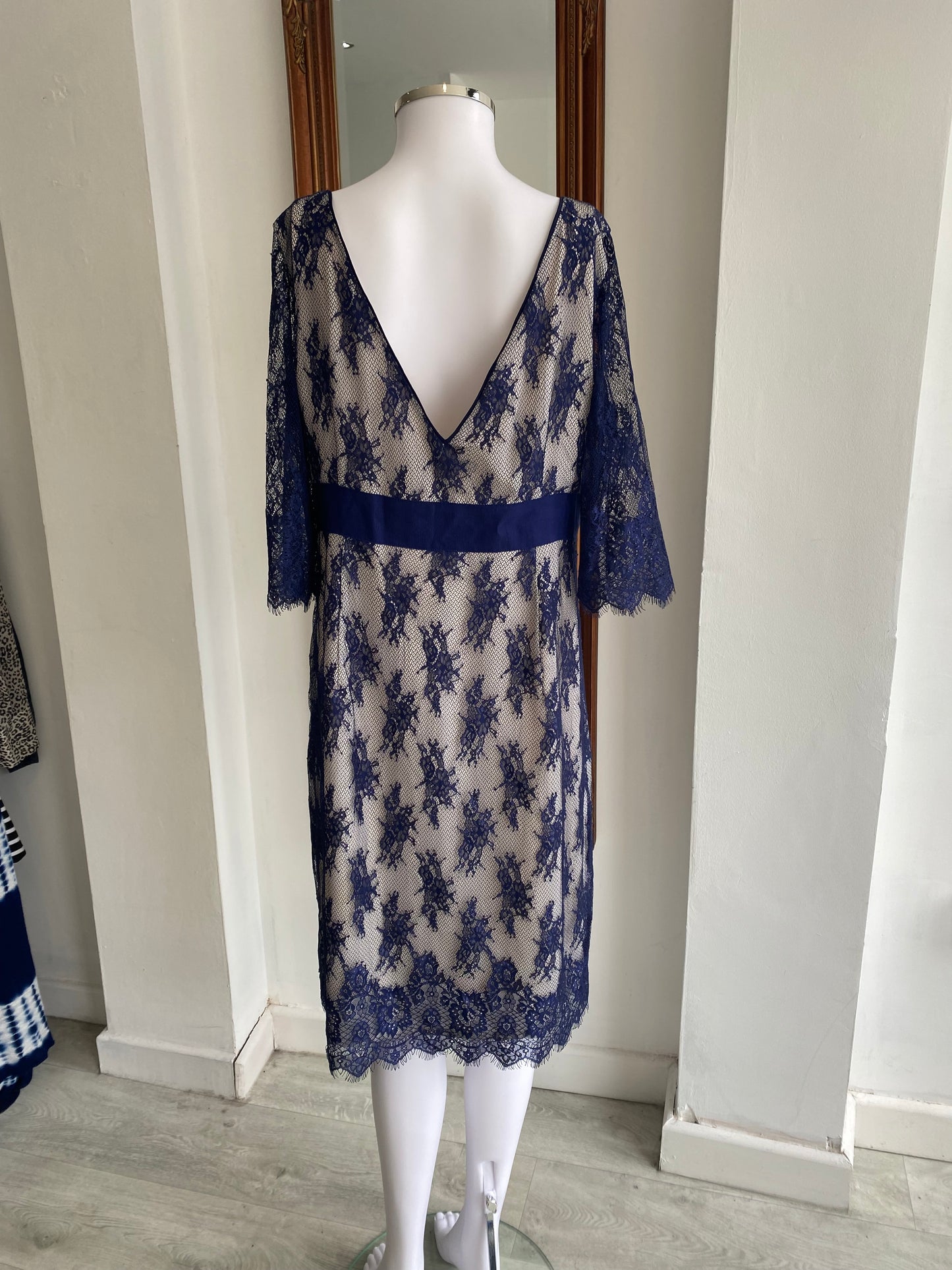 Coast Blue Lace Dress Size 16