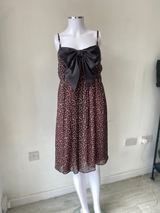 JJ Park Heart Print Dress With Tags Size 8