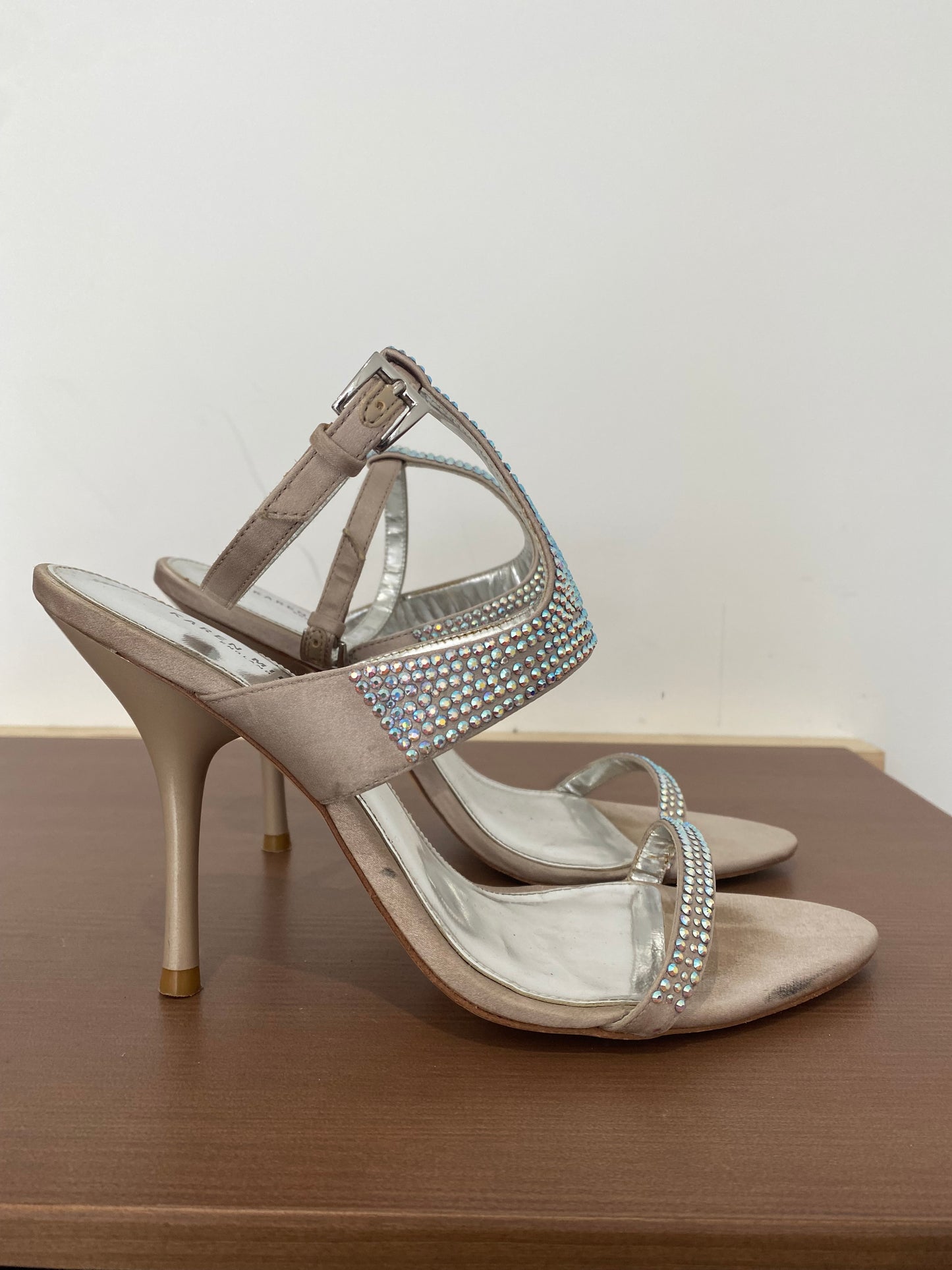 Karen Millen Diamanté Heeled Sandals Size 5