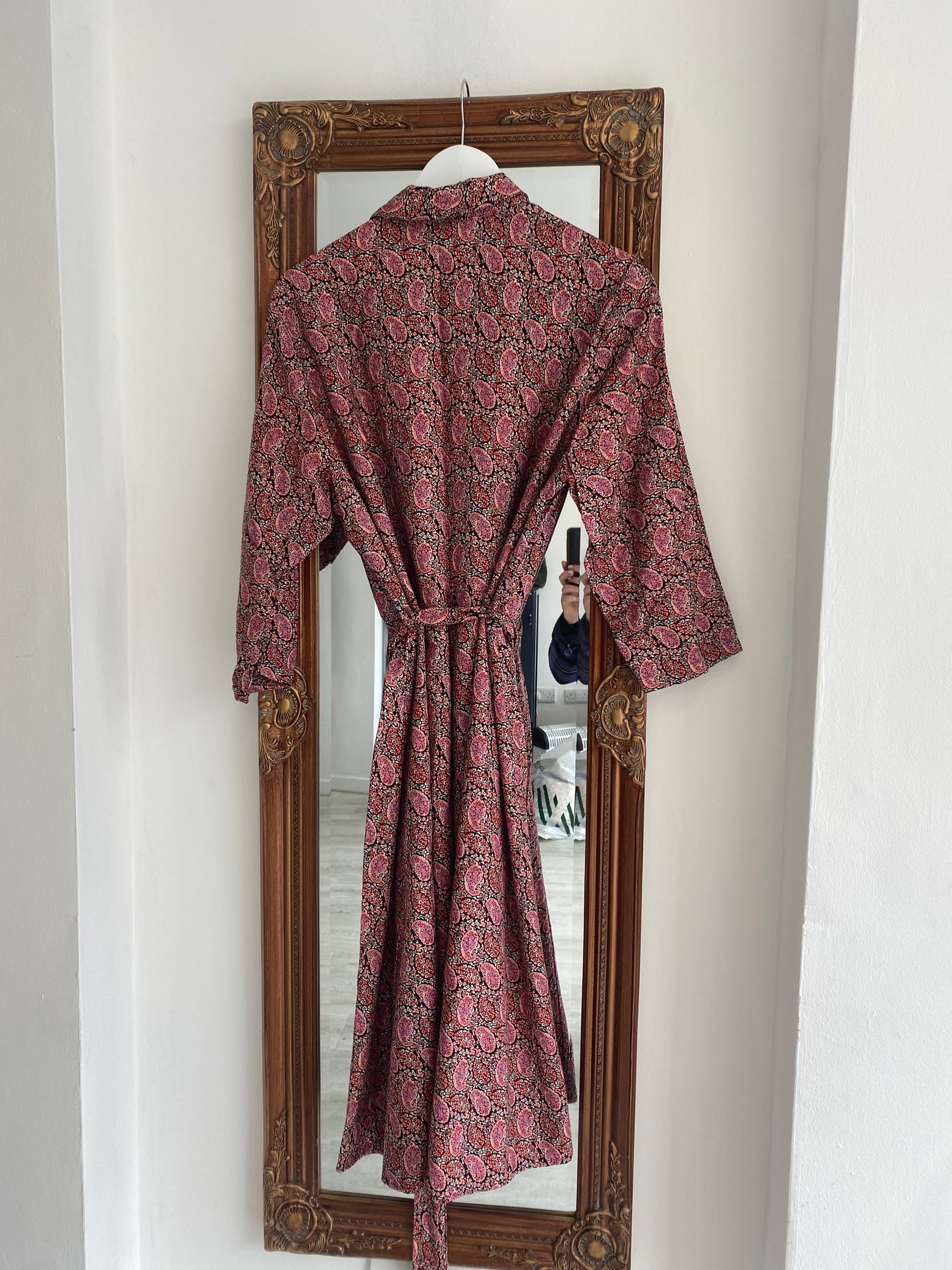 Finery Pink Paisley Print Shirt Dress Size 18