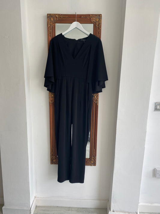 Forever Unique Black Batwing Jumpsuit Size 8