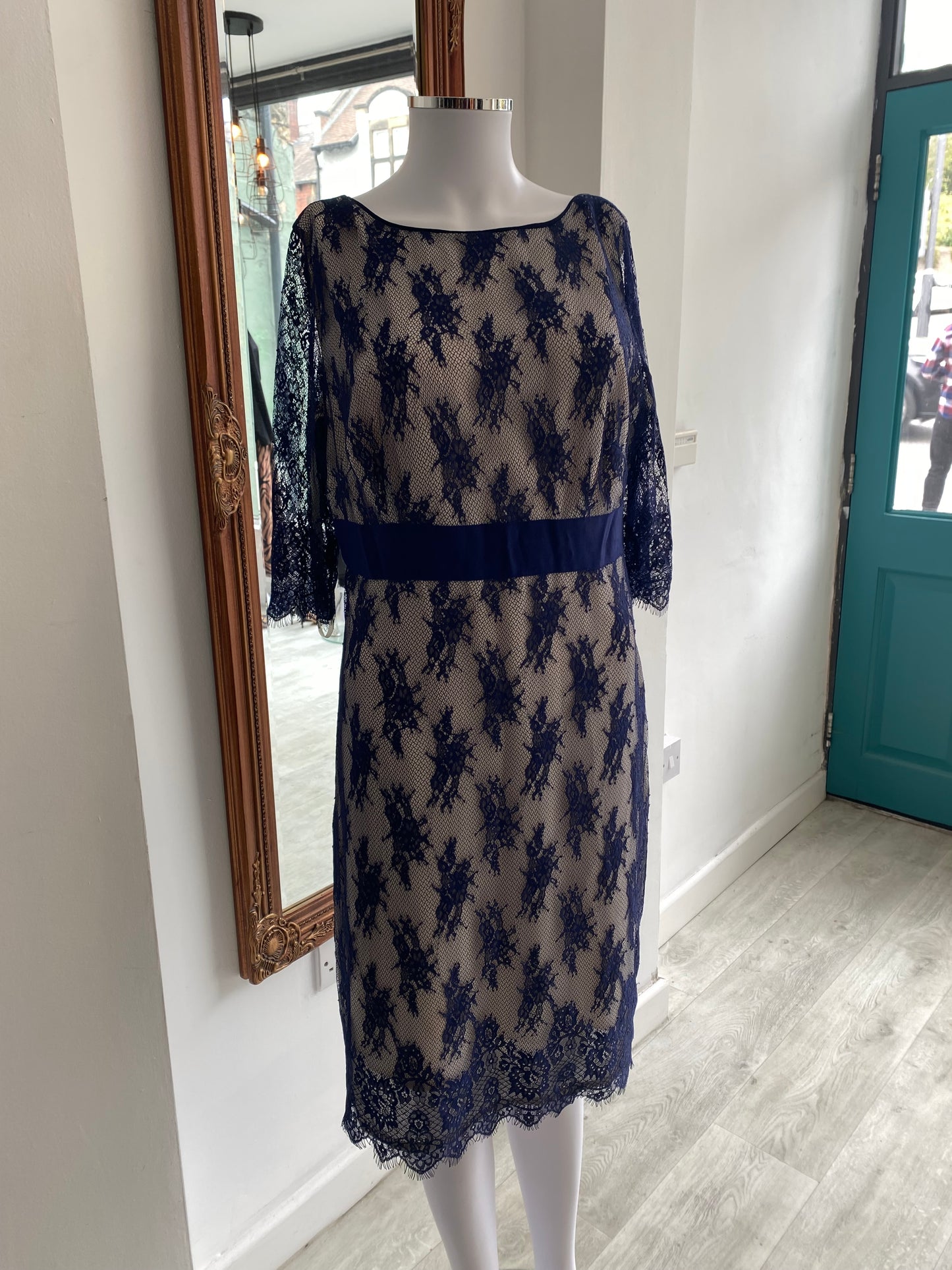 Coast Blue Lace Dress Size 16