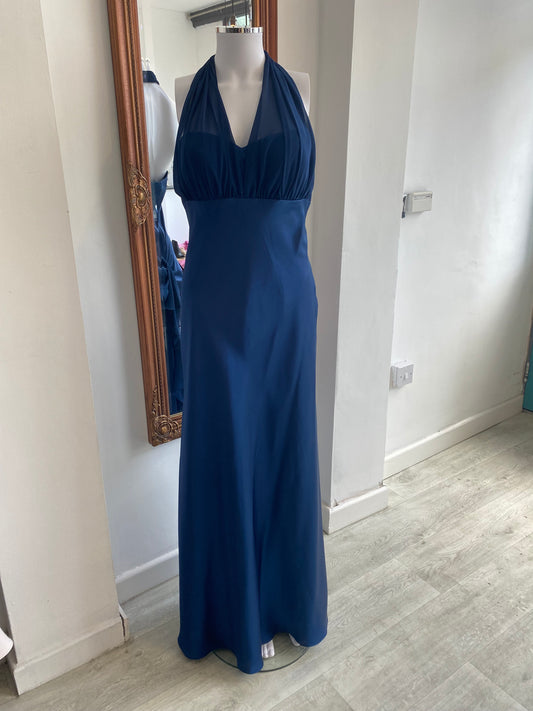 Betsy & Adam Maxi Blue Dress Size 12