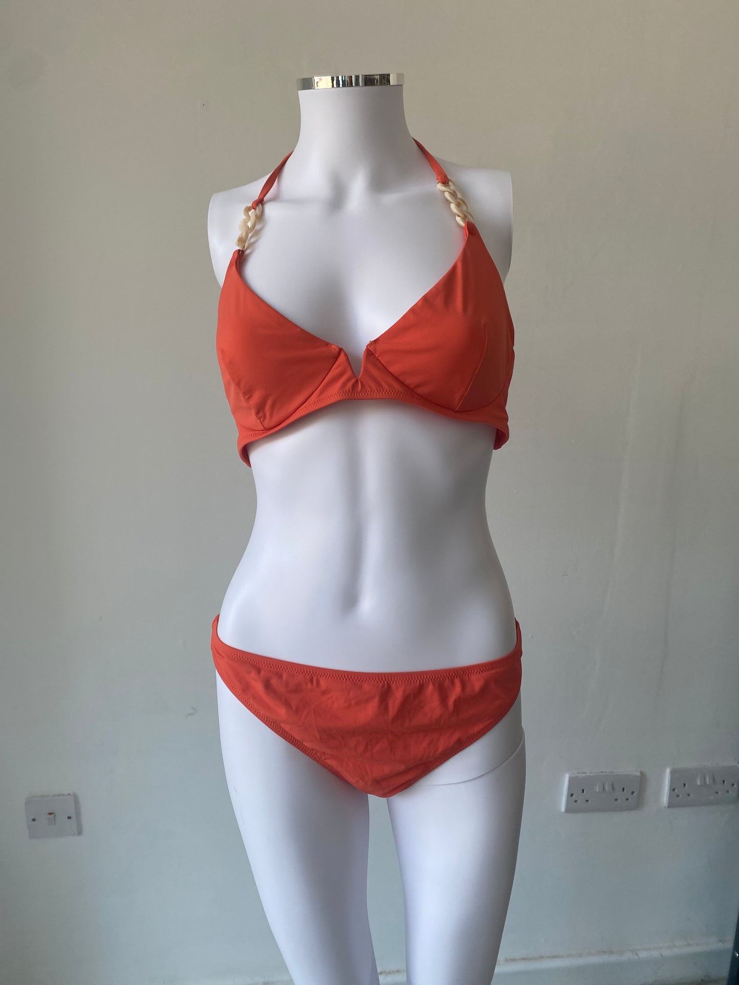 Reiss Orange Bikini Size 12