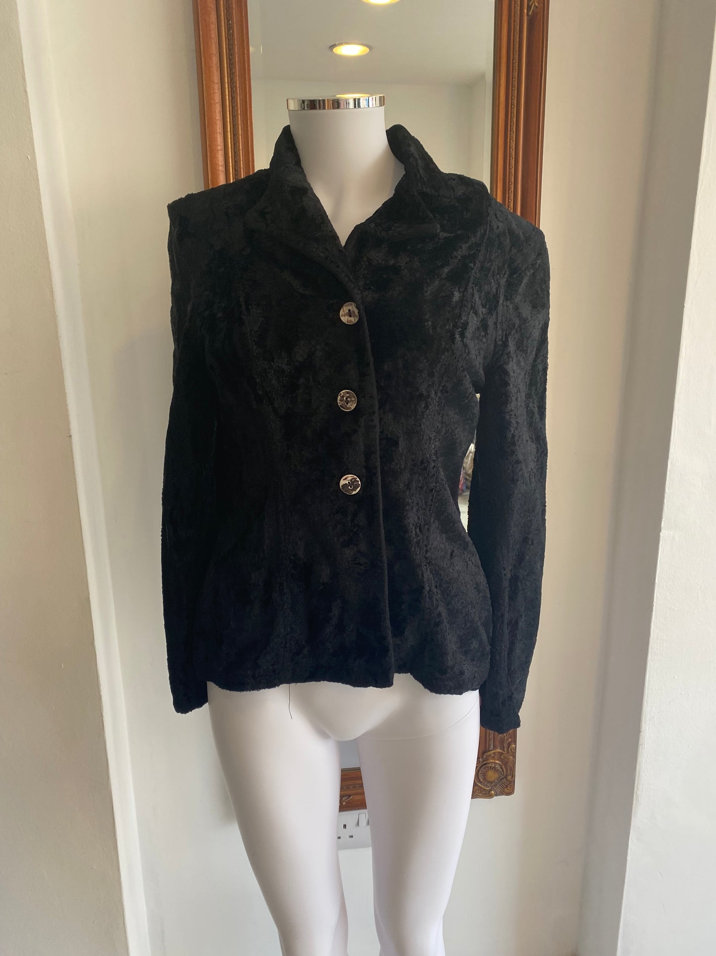 Ghost Black Velvet Jacket Size 8