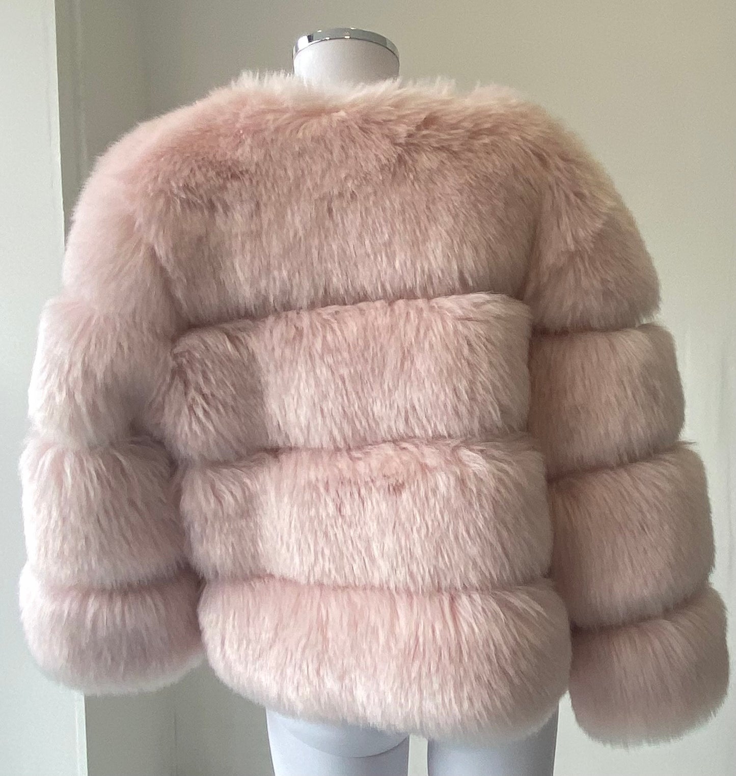 Popski London Pink Faux Fur Coat Size 8-12