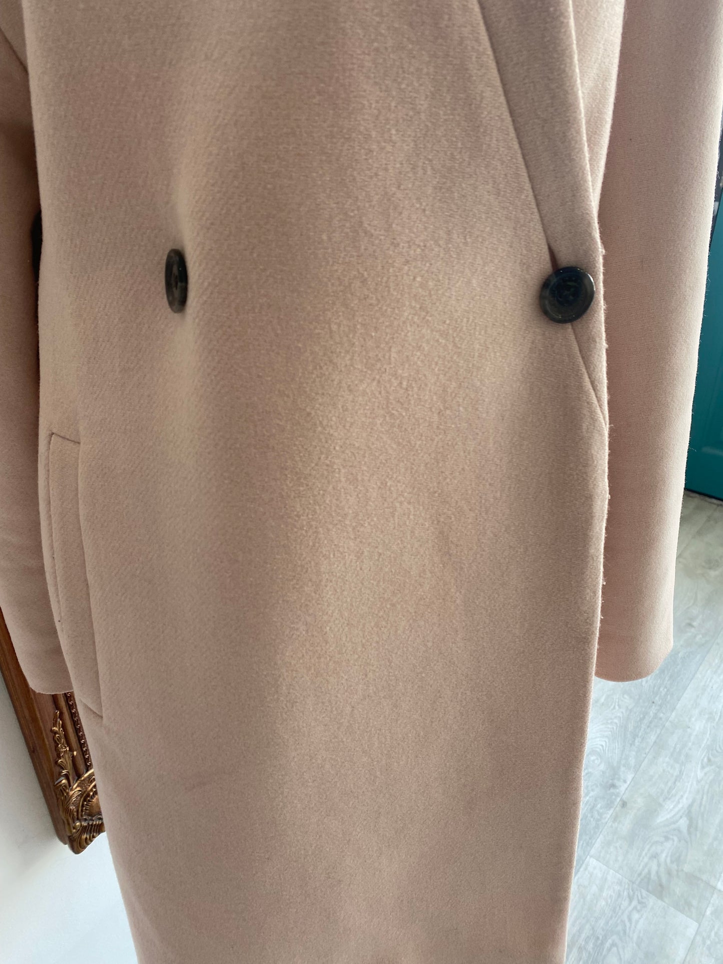 LK Bennett Light Pink Wool Coat Size 10