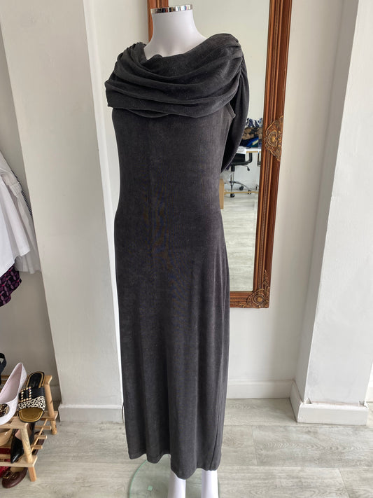 Joseph Ribkoff Creations Grey Beaded Dress Size 12