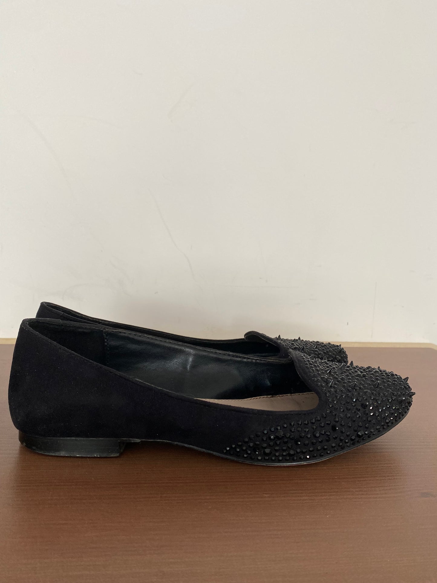 Carvela Black Studded Flat Pumps Size 6