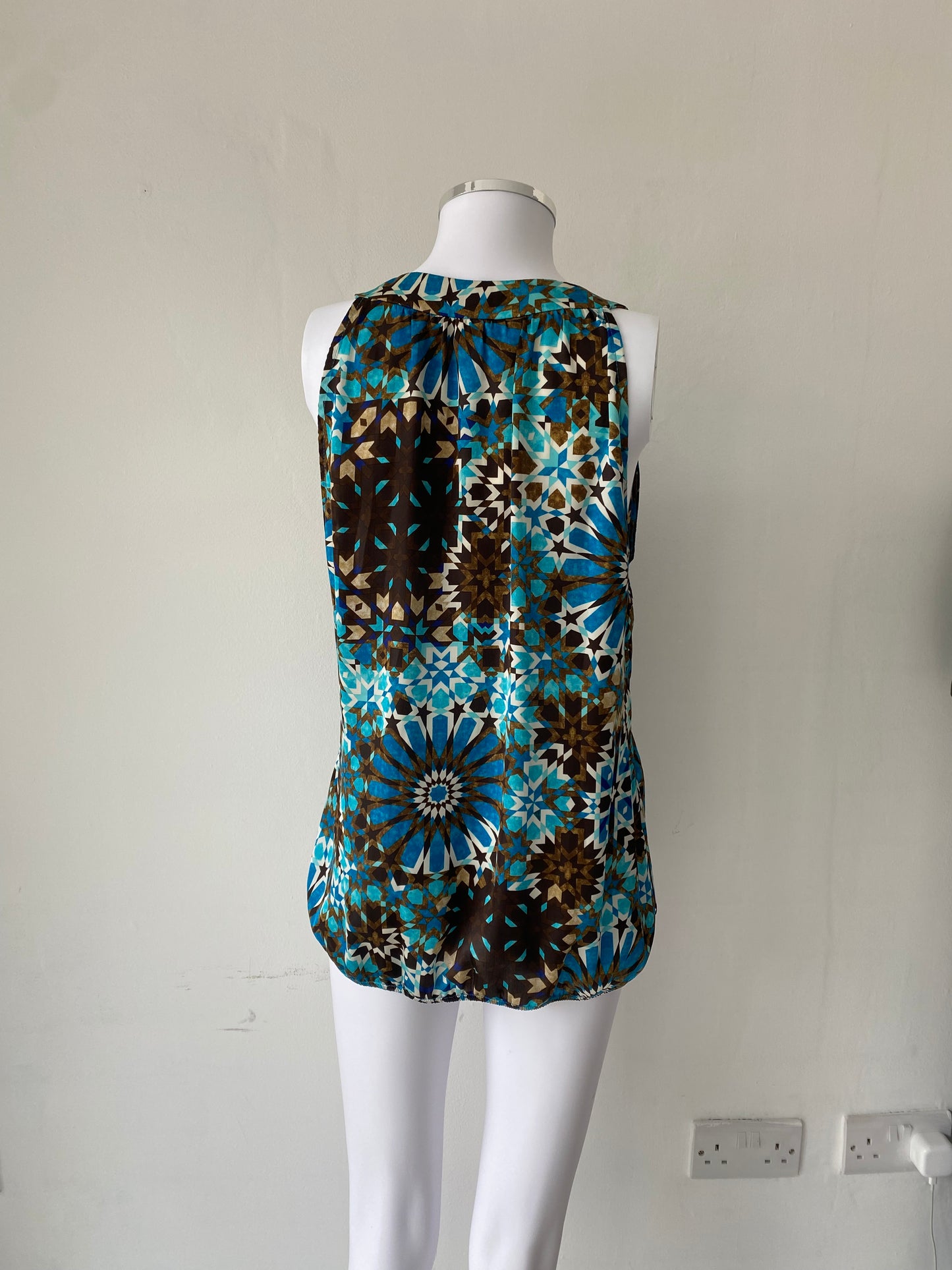 Wallis Summer Printed Top with Beading Size 12