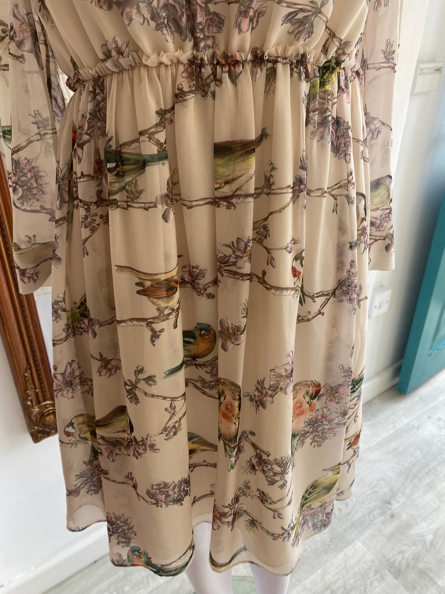 Ted Baker Bird Print Dress Size 8