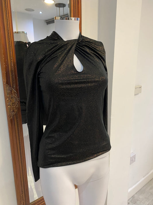 Ted Baker Gold Shimmer Top Size 6-8