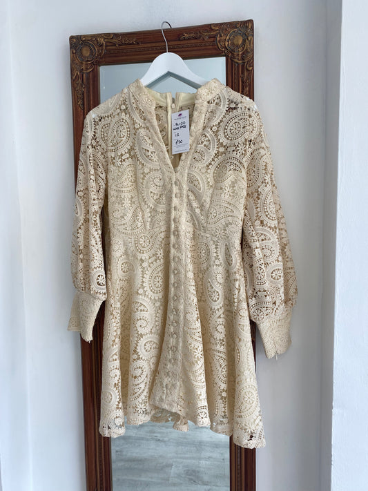 Cream Lace Dress Size 12