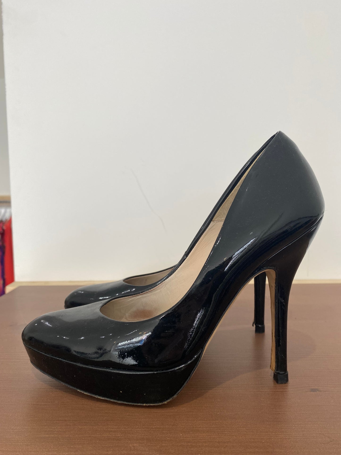 LK Bennett Black Patent Leather Heels Size 4.5