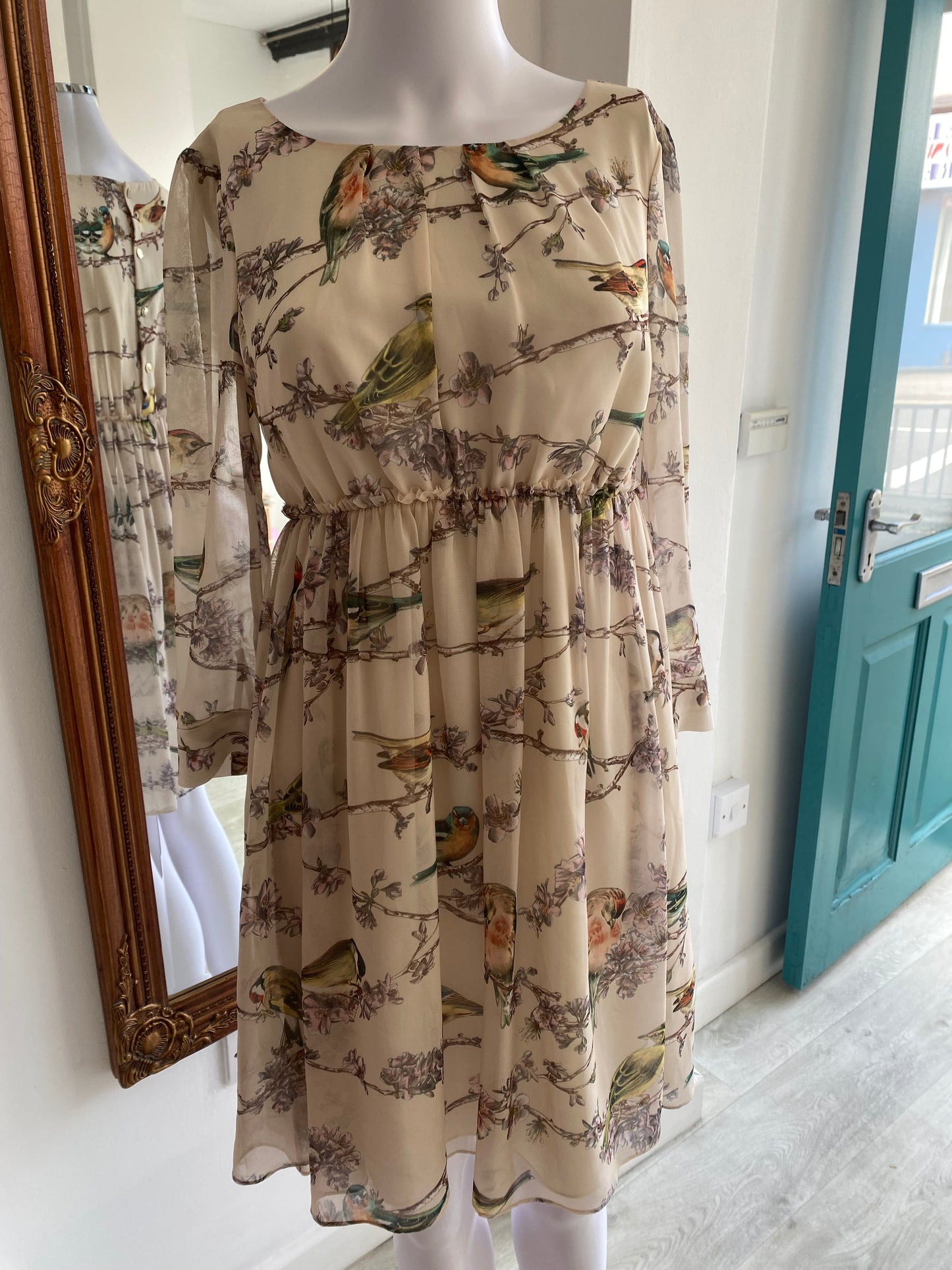 Ted Baker Bird Print Dress Size 8