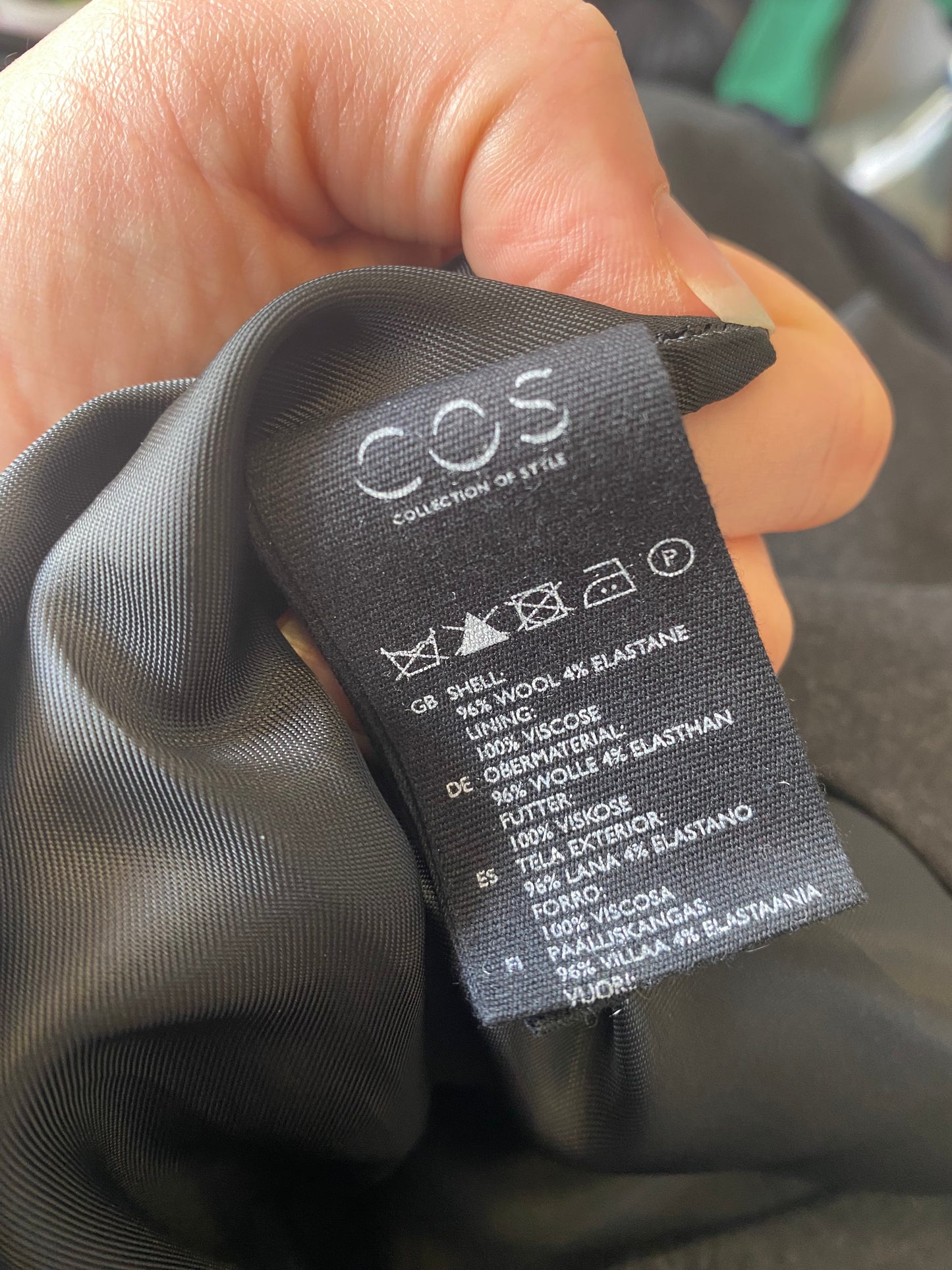 COS Charcoal Wool Dress Size 10