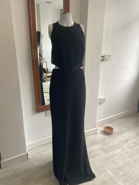 Alice and Olivia Black Cut Out Maxi Dress New with Tags Size 10-12