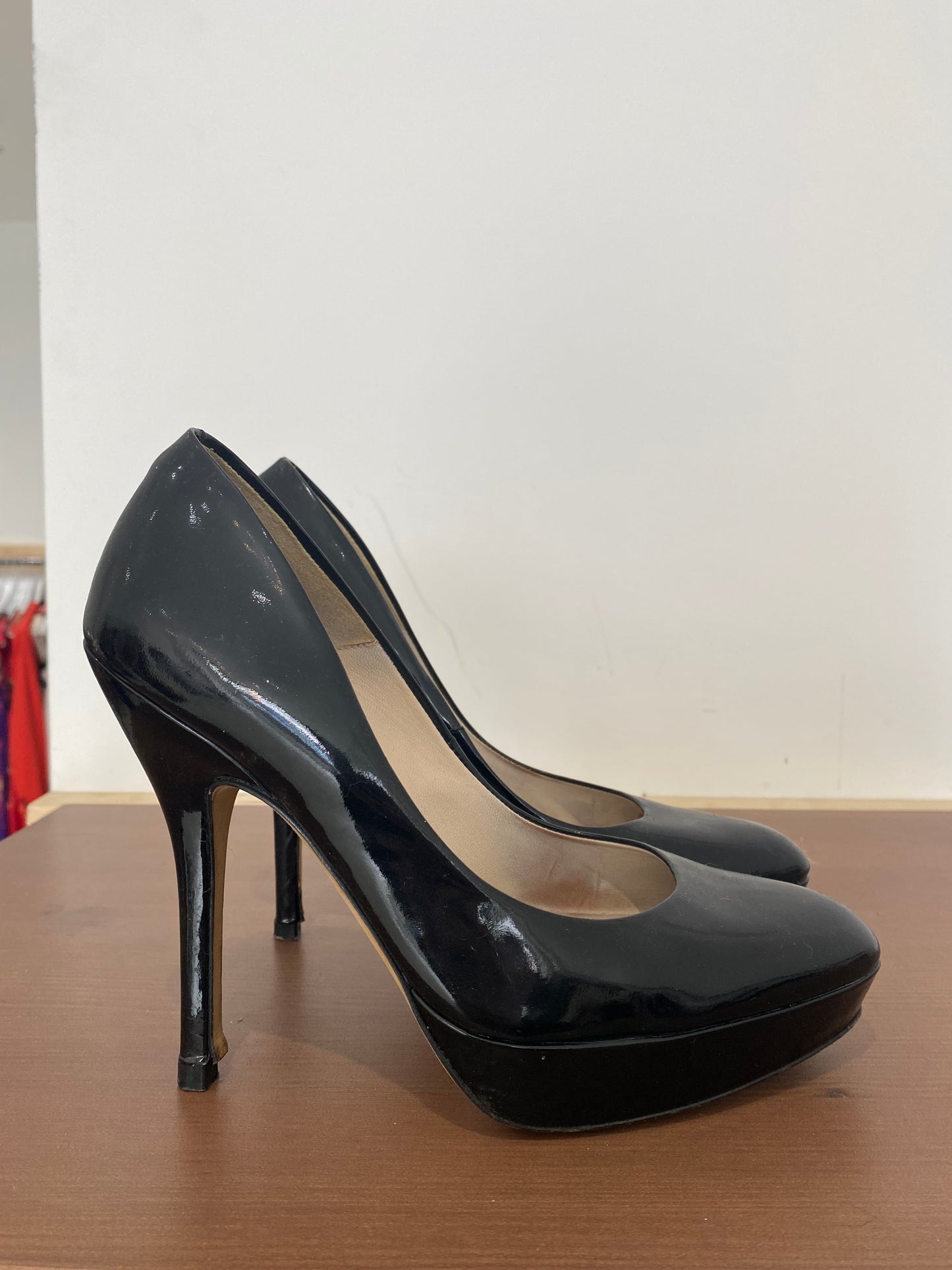 LK Bennett Black Patent Leather Heels Size 4.5