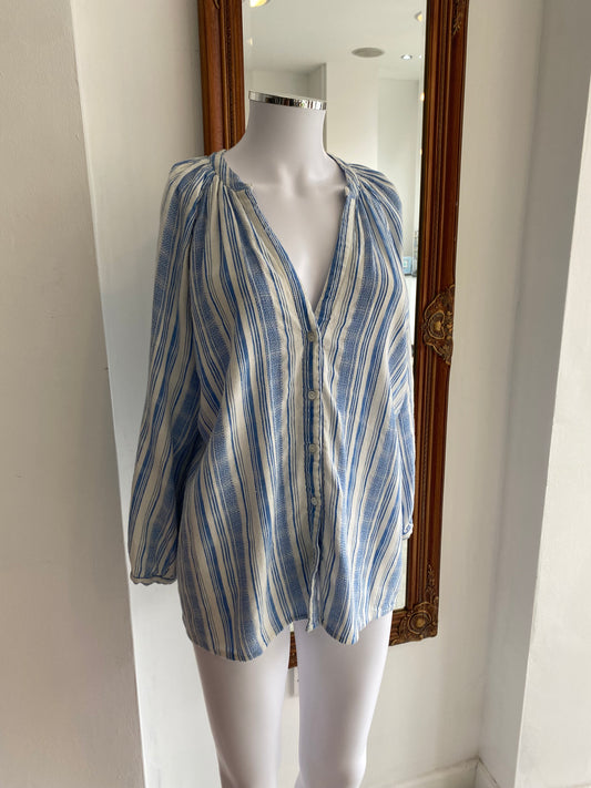 Hush Blue Striped Top Size 16