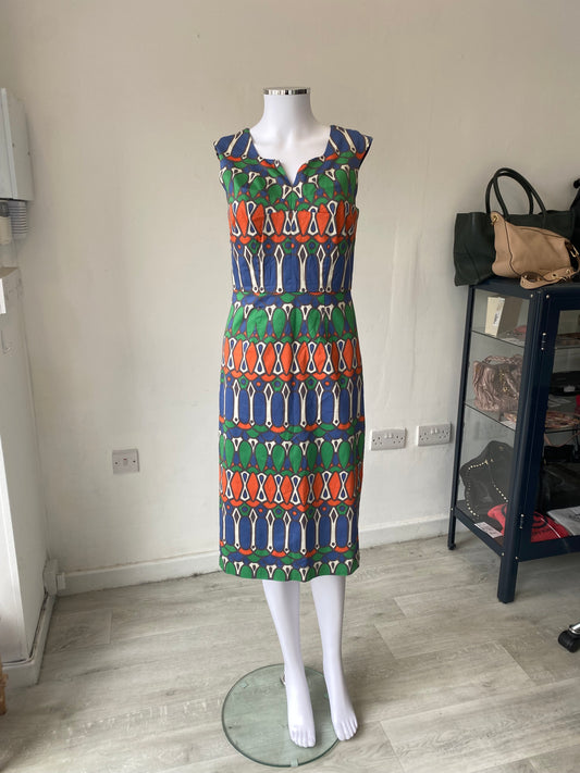 Boden Patterned Dress Size 8 L