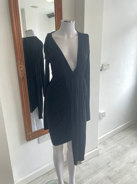 Twin Set Black Asymmetric Dress Size 10-12