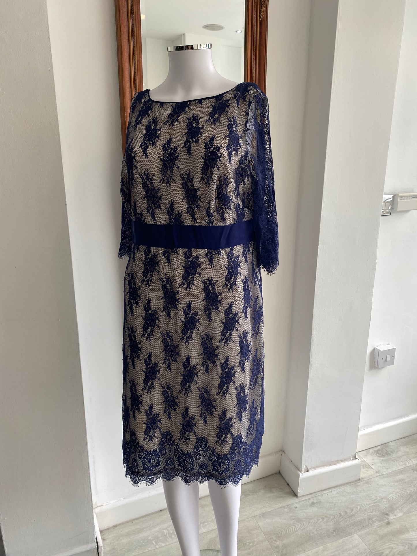 Coast Blue Lace Dress Size 16