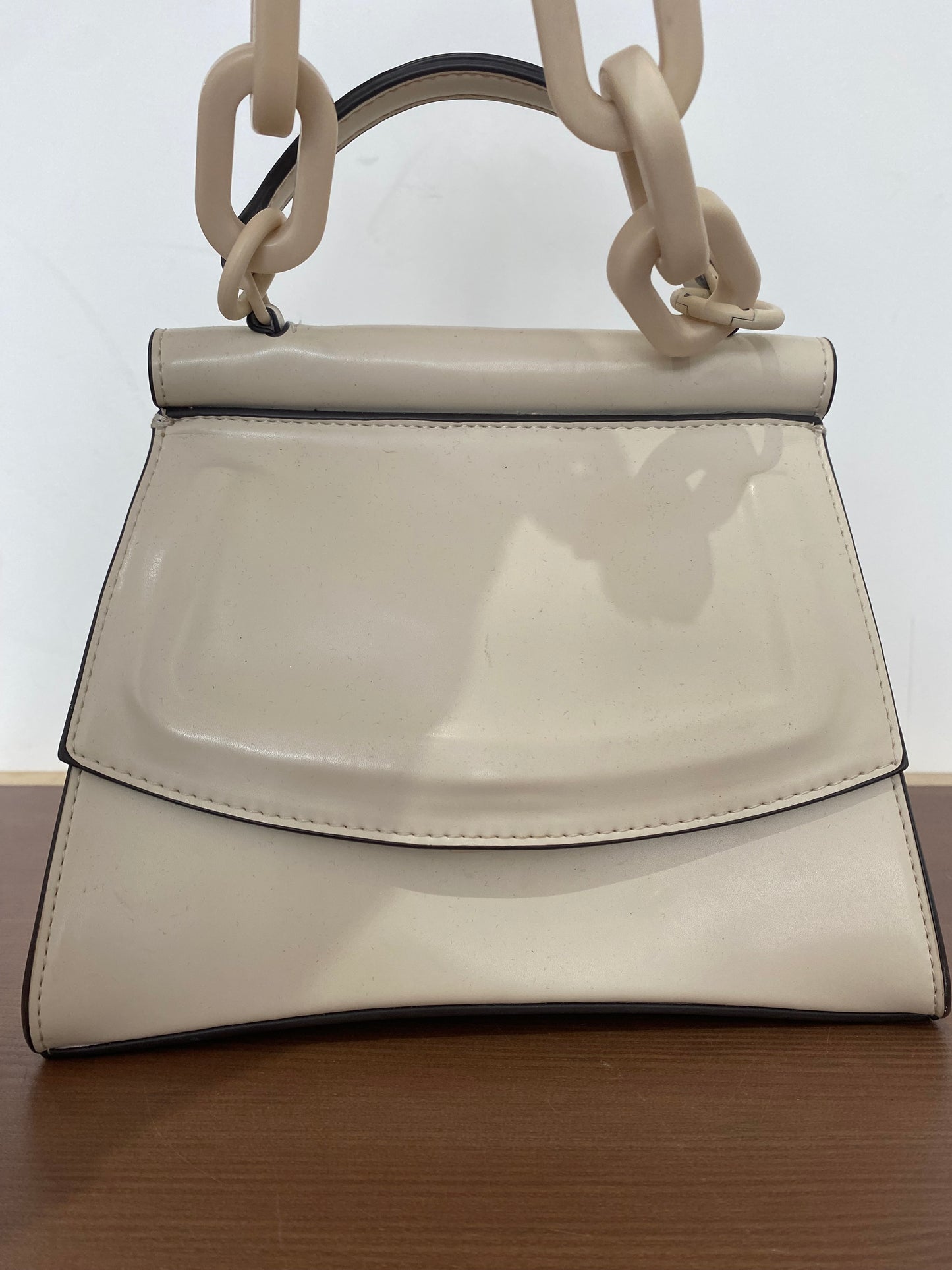 Aldo Cream Handbag with Plastic Chain