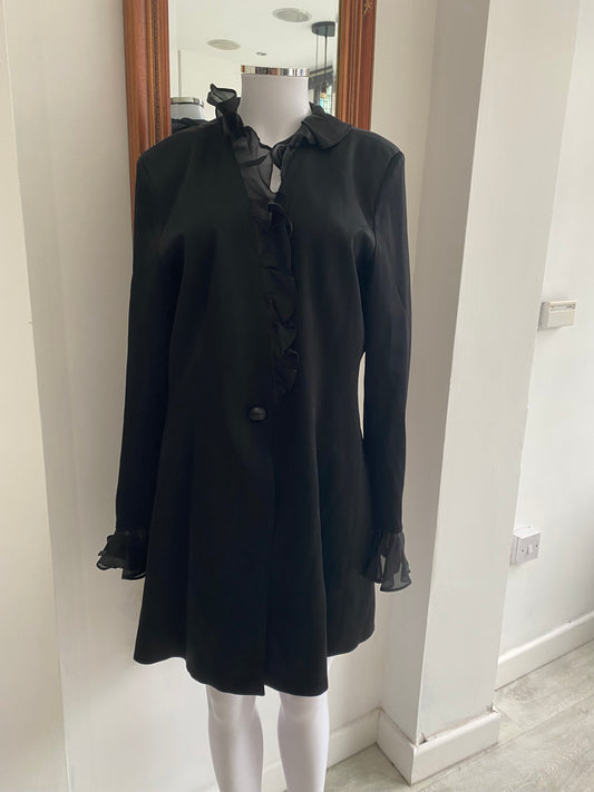 Martin Martin Black Silk Jacket Size 14-16