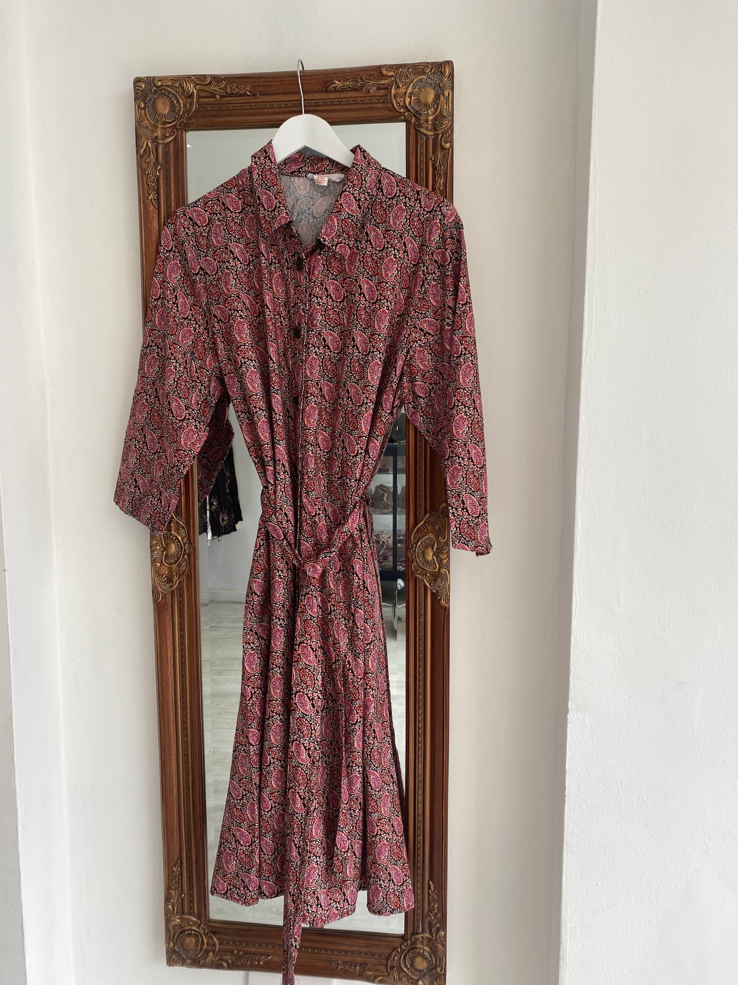 Finery Pink Paisley Print Shirt Dress Size 18