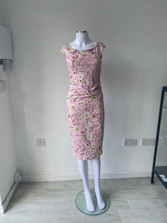 Jolie Moi Pink Floral Dress Size 8