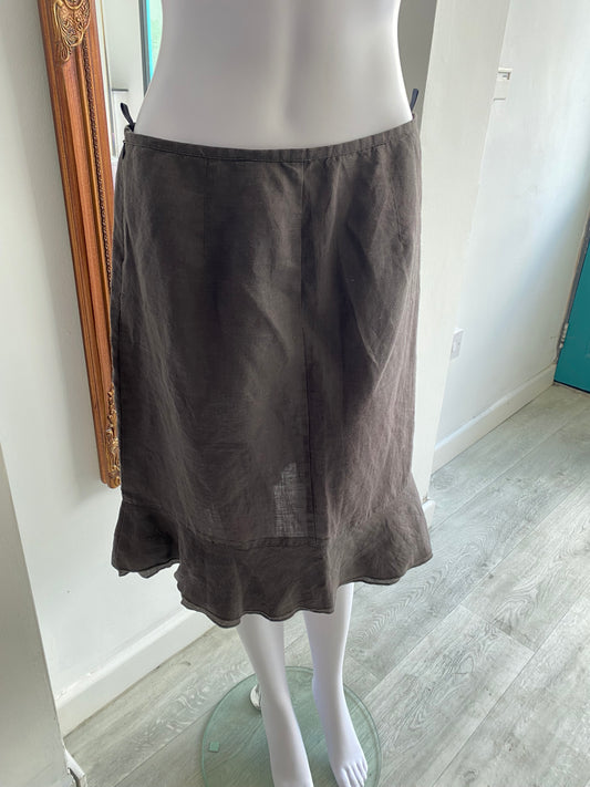 United Colors of Benetton Khaki Skirt Size 8-10