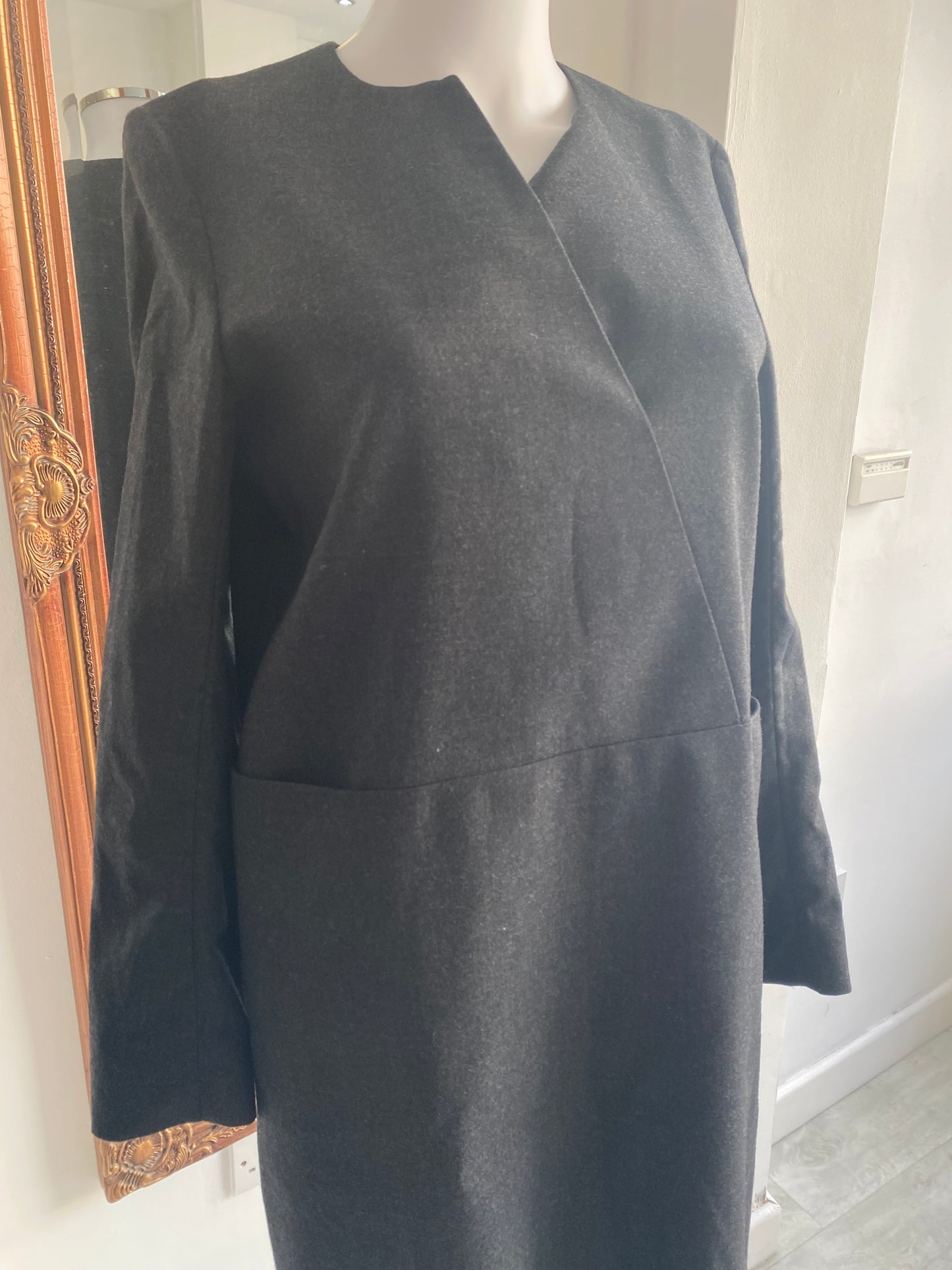 COS Charcoal Wool Dress Size 10