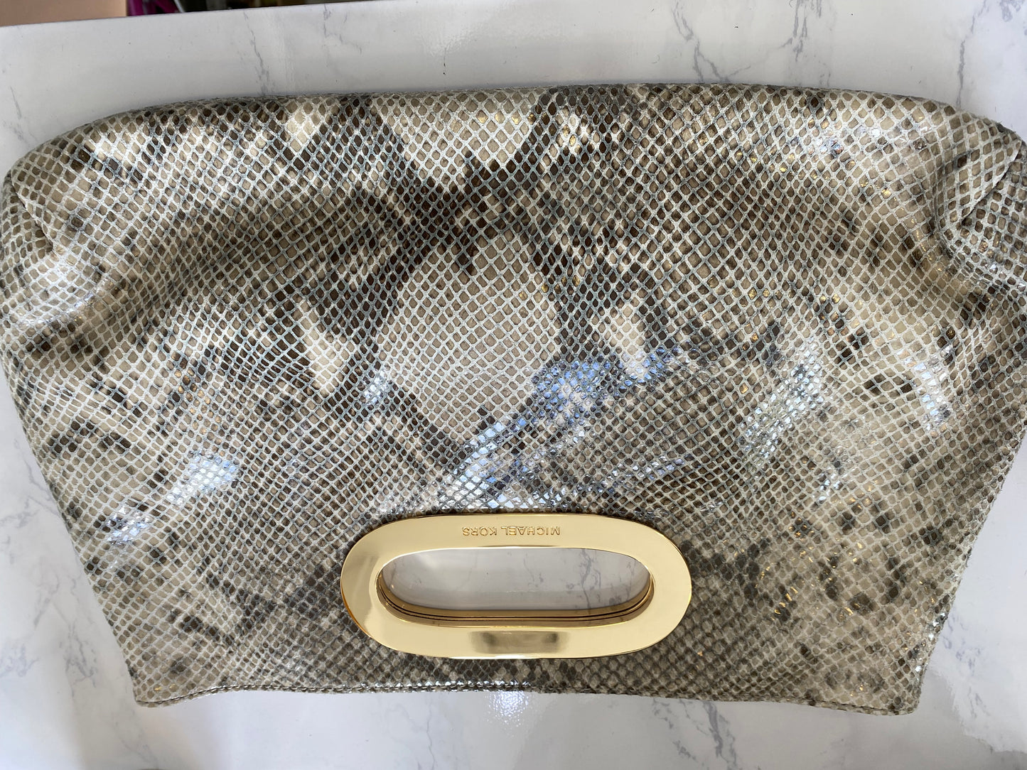 Michael Kors Snake Clutch Bag with Dust Bag