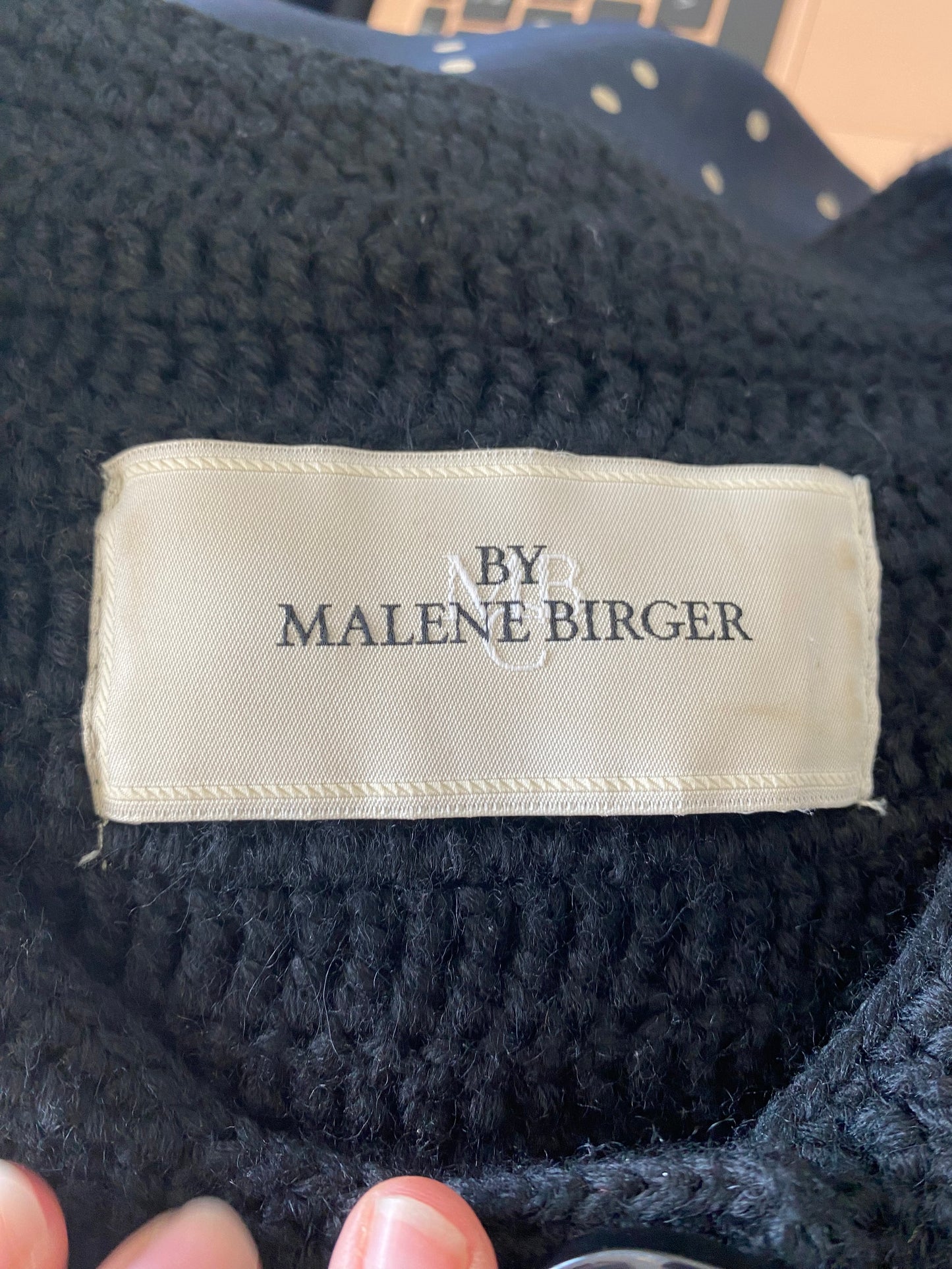 By Marlene Birger Black Knit Bolero Cardigan Size 14