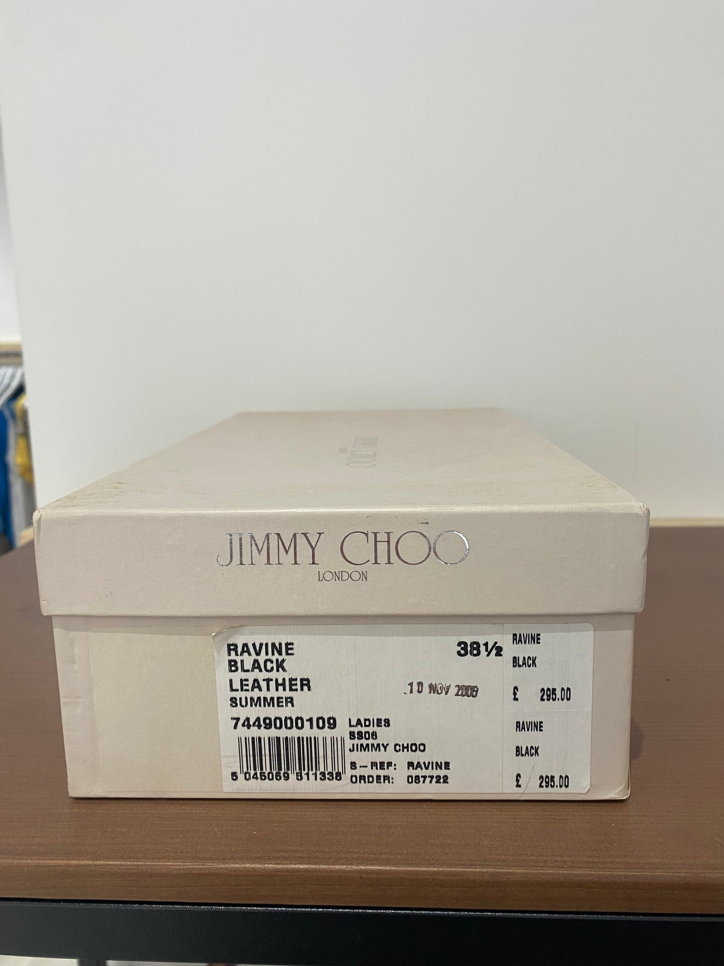 Jimmy Choo Black Leather Sandals Size 5.5