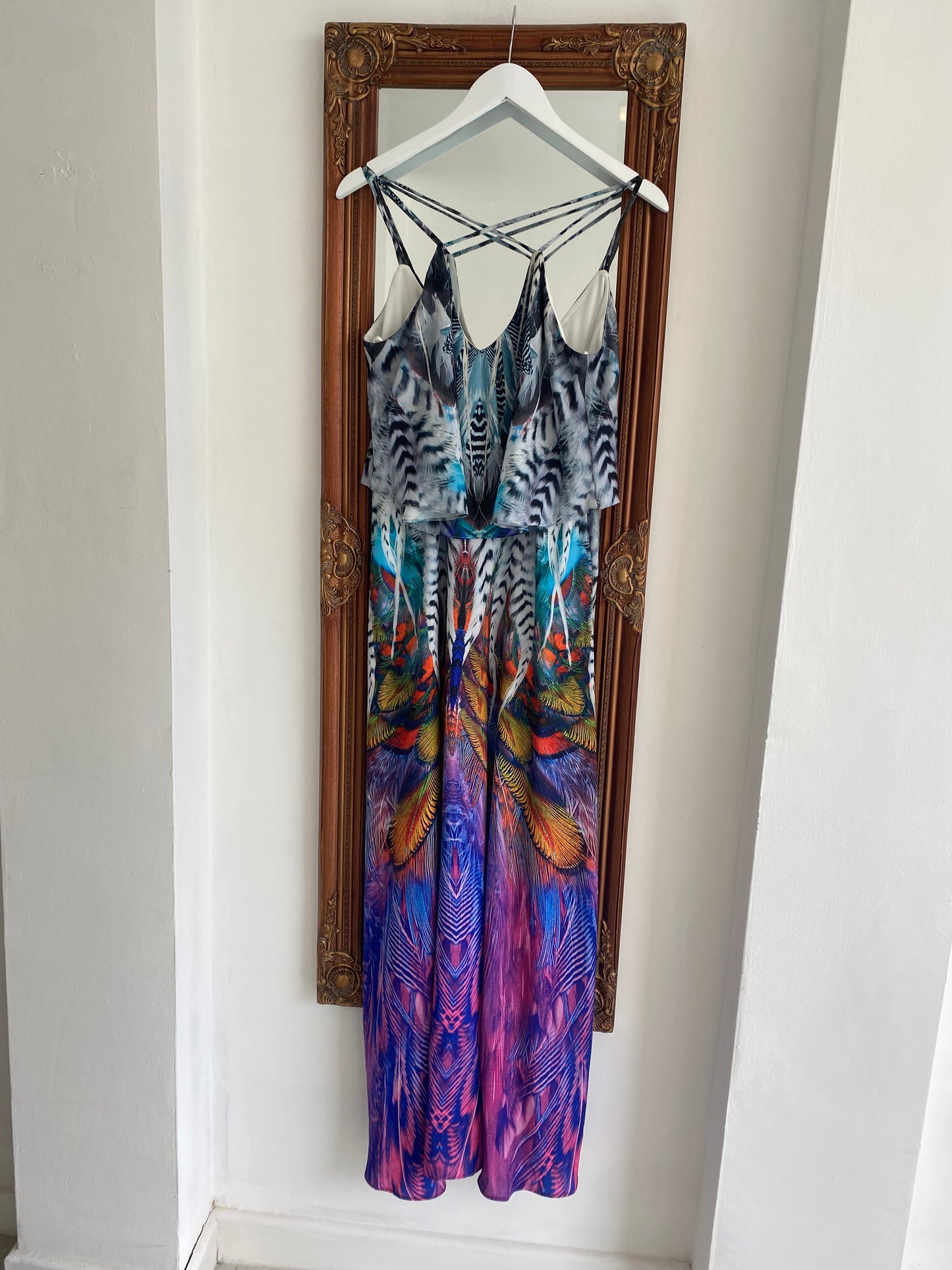 Forever Unique Printed Maxi Dress Size 12