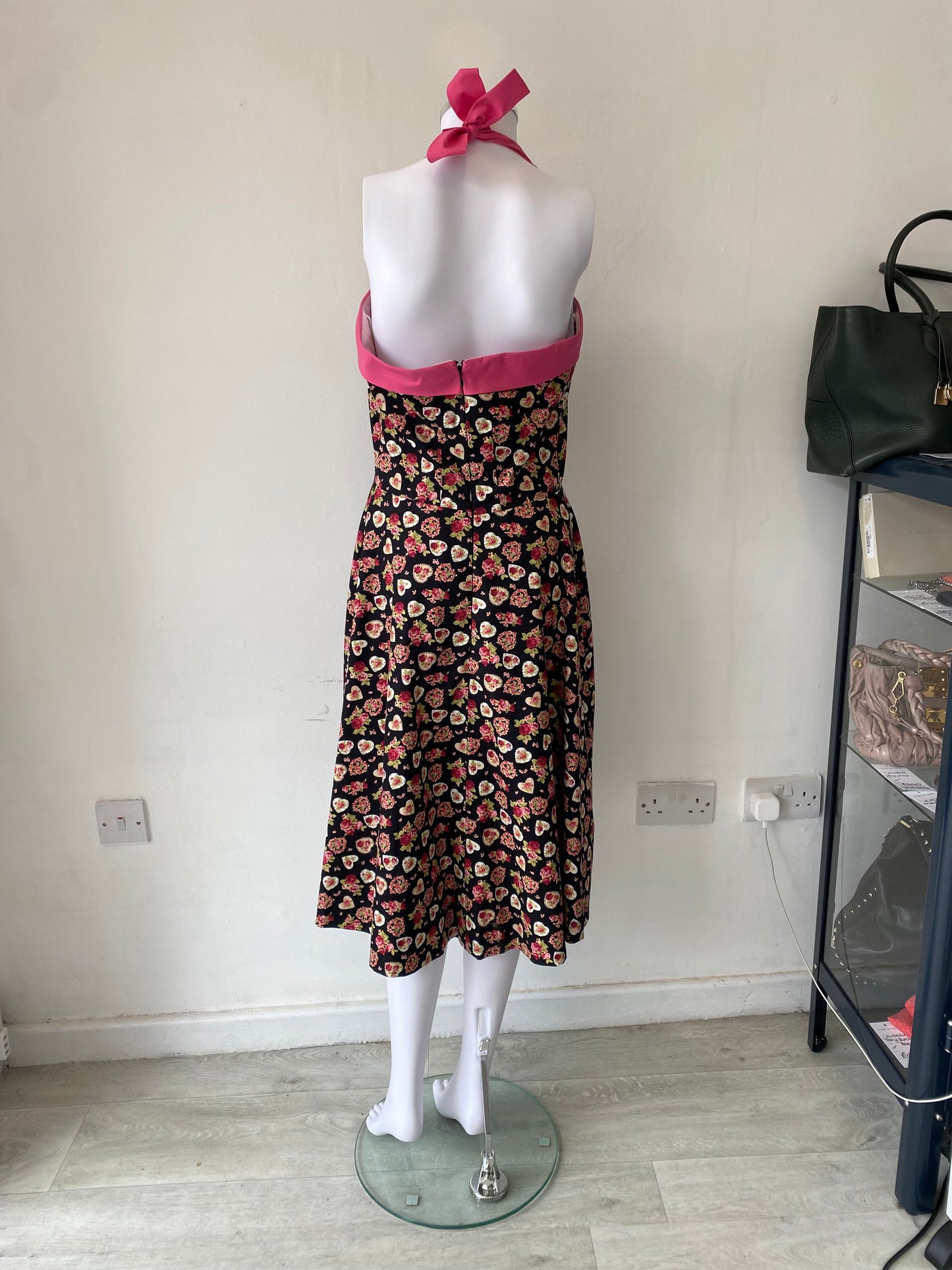 Handmade 1950s Style Floral Tea Dress Size 10