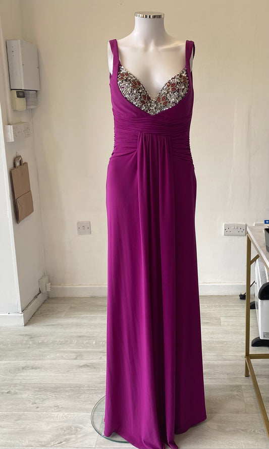 Pia Michi Pink Full Length Gown Prom Dress Size 10