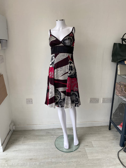 Ted Baker Silk Printed Dress Size 8