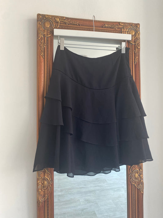 Reiss Black Tiered Skirt Size 10