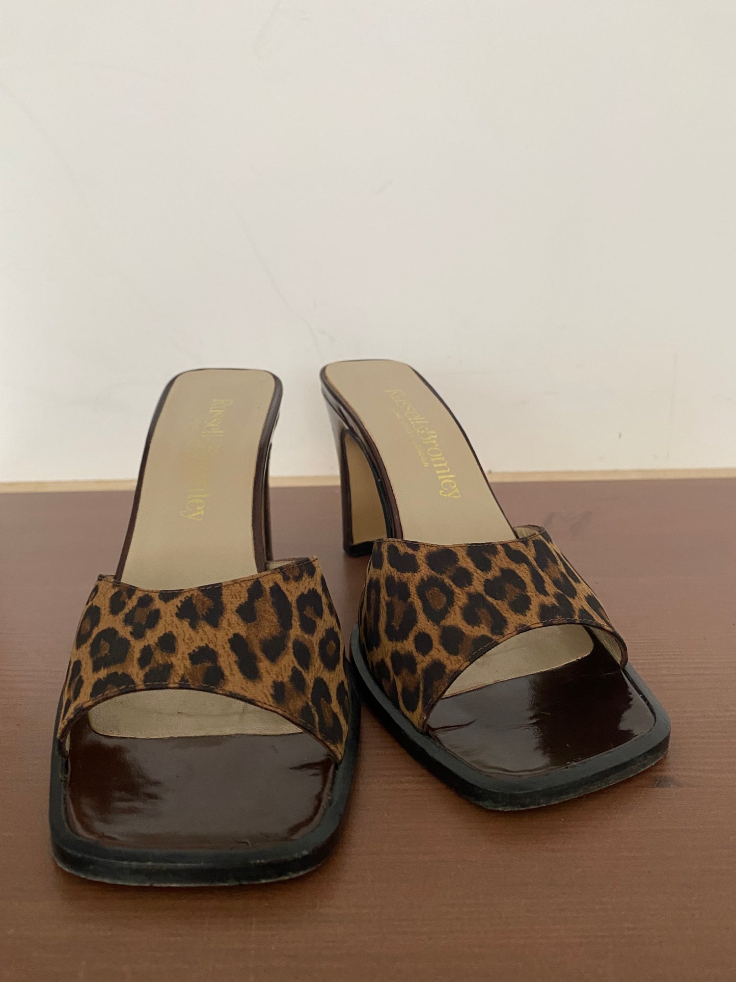 Russell and Bromley Leopard Print Mules Size 3